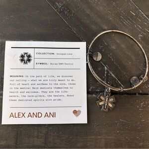 Alex and Ani Gold Medical Symbol Bracelet